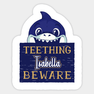 Isabella - Funny Kids Shark - Personalized Gift Idea - Bambini Sticker